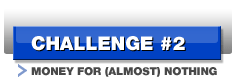 Challenge #2 Money for Almost Nothing
